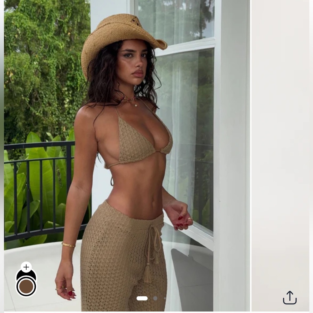 Fashion Nova Tan Swim Coverup Set